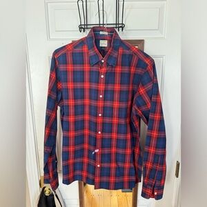 J Crew Men’s Size Large Checkered Shirt